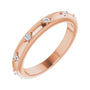 Sapphire Row Natural Diamond Celestial Eternity Band - 14K Rose Gold, 1.5 mm, 5