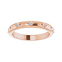 Sapphire Row Natural Diamond Celestial Eternity Band - 14K Rose Gold, 1.5 mm, 5 (view 3)