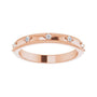 Sapphire Row Natural Diamond Celestial Eternity Band - 14K Rose Gold, 1.5 mm, 6 (view 3)