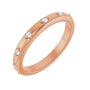 Sapphire Row Natural Diamond Celestial Eternity Band - 14K Rose Gold, 1.5 mm, 7