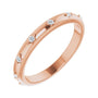Sapphire Row Natural Diamond Celestial Eternity Band - 14K Rose Gold, 1.5 mm, 8