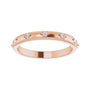 Sapphire Row Natural Diamond Celestial Eternity Band - 14K Rose Gold, 1.5 mm, 8 (view 3)