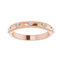 Sapphire Row Natural Diamond Celestial Eternity Band - 14K Rose Gold, 1.5 mm, 5.5 (view 3)