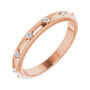 Sapphire Row Natural Diamond Celestial Eternity Band - 14K Rose Gold, 1.5 mm, 6.5