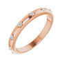 Sapphire Row Natural Diamond Celestial Eternity Band - 14K Rose Gold, 1.5 mm, 7.5