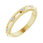 Sapphire Row Natural Diamond Celestial Eternity Band - 14K Yellow Gold, 1.5 mm, 4