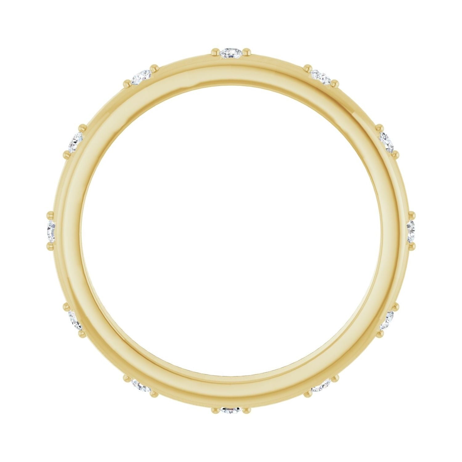 Sapphire Row Lab-Grown Diamond Celestial Eternity Band - 14K Yellow Gold (view 2)