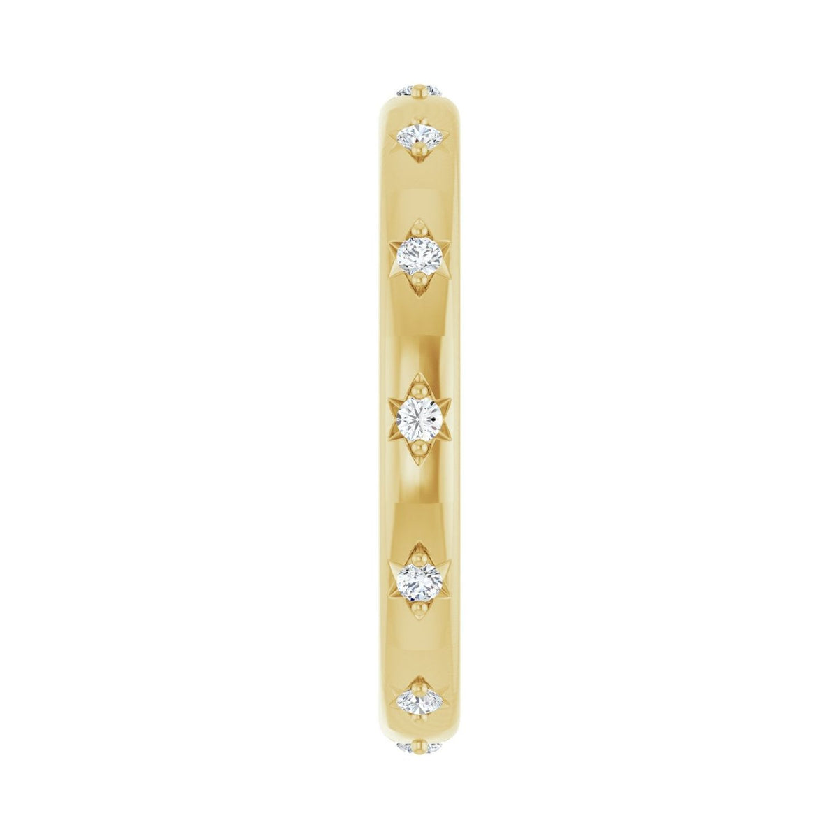 Sapphire Row Lab-Grown Diamond Celestial Eternity Band - 14K Yellow Gold (view 4)