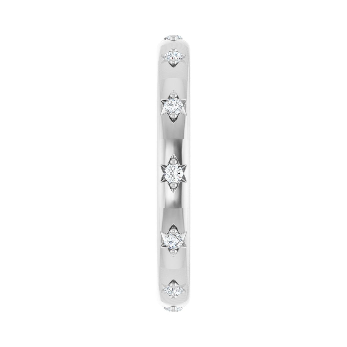 Sapphire Row Lab-Grown Diamond Celestial Eternity Band - 14K White Gold (view 4)