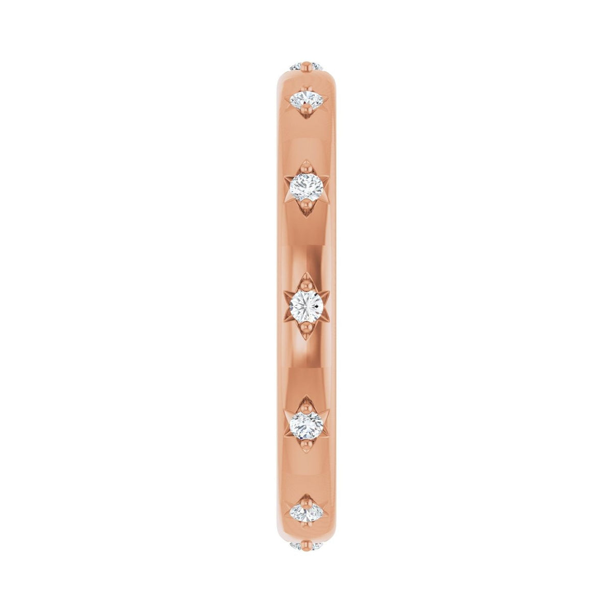 Sapphire Row Lab-Grown Diamond Celestial Eternity Band - 14K Rose Gold (view 4)