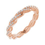 Sapphire Row Natural Diamond Twisted Pavé Eternity Band - 14K Rose Gold