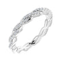 Sapphire Row Natural Diamond Twisted Pavé Eternity Band - Platinum