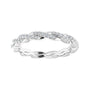 Sapphire Row Natural Diamond Twisted Pavé Eternity Band - Platinum (view 3)