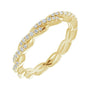 Sapphire Row Natural Diamond Twisted Pavé Eternity Band - 14K Yellow Gold