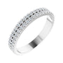 Sapphire Row Natural Diamond Double-Row Eternity Band - 14K White Gold
