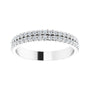 Sapphire Row Natural Diamond Double-Row Eternity Band - 14K White Gold (view 3)