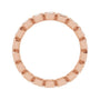 Sapphire Row Natural Diamond Asscher Station Band - 14K Rose Gold, 2 × 2 mm, 6 (view 2)