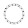 Sapphire Row Natural Diamond Asscher Station Band - Platinum, 2 × 2 mm, 5 (view 2)
