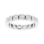 Sapphire Row Natural Diamond Asscher Station Band - Platinum, 2 × 2 mm, 5 (view 3)