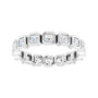 Sapphire Row Natural Diamond Asscher Station Band - Platinum, 2 × 2 mm, 7 (view 3)