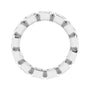 Sapphire Row Natural Diamond Asscher Station Band - Platinum, 3 × 3 mm, 5 (view 2)