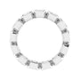 Sapphire Row Natural Diamond Asscher Station Band - Platinum, 3 × 3 mm, 6 (view 2)