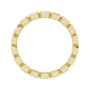Sapphire Row Natural Diamond Asscher Station Band - 14K Yellow Gold, 2 × 2 mm, 7 (view 2)