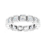 Sapphire Row Natural Diamond Asscher Station Band - Platinum, 2.5 × 2.5 mm, 5 (view 3)