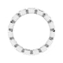 Sapphire Row Natural Diamond Asscher Station Band - Platinum, 2.5 × 2.5 mm, 6 (view 2)