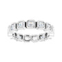 Sapphire Row Natural Diamond Asscher Station Band - Platinum, 2.5 × 2.5 mm, 6 (view 3)