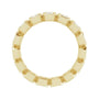 Sapphire Row Natural Diamond Asscher Station Band - 14K Yellow Gold, 2.5 × 2.5 mm, 6 (view 2)