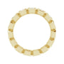 Sapphire Row Natural Diamond Asscher Station Band - 14K Yellow Gold, 2.5 × 2.5 mm, 7 (view 2)