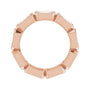 Sapphire Row Natural Diamond Emerald-Cut Station Band - 10K Rose Gold, 4 (view 2)