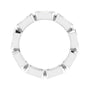 Sapphire Row Natural Diamond Emerald-Cut Station Band - 10K White Gold, 4.75 (view 2)
