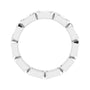 Sapphire Row Natural Diamond Emerald-Cut Station Band - 10K White Gold, 8.25 (view 2)