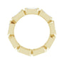 Sapphire Row Natural Diamond Emerald-Cut Station Band - 10K Yellow Gold, 4.5 (view 2)
