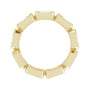 Sapphire Row Natural Diamond Emerald-Cut Station Band - 10K Yellow Gold, 5.5 (view 2)