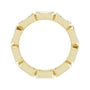 Sapphire Row Natural Diamond Emerald-Cut Station Band - 10K Yellow Gold, 6.5 (view 2)