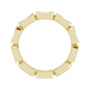 Sapphire Row Natural Diamond Emerald-Cut Station Band - 10K Yellow Gold, 7.5 (view 2)