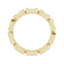 Sapphire Row Natural Diamond Emerald-Cut Station Band - 10K Yellow Gold, 8 (view 2)
