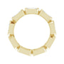 Sapphire Row Natural Diamond Emerald-Cut Station Band - 14K Yellow Gold, 5 (view 2)