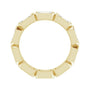 Sapphire Row Natural Diamond Emerald-Cut Station Band - 14K Yellow Gold, 6 (view 2)