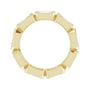 Sapphire Row Natural Diamond Emerald-Cut Station Band - 10K Yellow Gold, 4.25 (view 2)