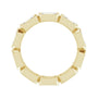 Sapphire Row Natural Diamond Emerald-Cut Station Band - 10K Yellow Gold, 6.75 (view 2)