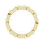 Sapphire Row Natural Diamond Emerald-Cut Station Band - 10K Yellow Gold, 7.25 (view 2)