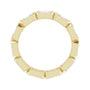 Sapphire Row Natural Diamond Emerald-Cut Station Band - 10K Yellow Gold, 8.25 (view 2)