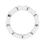 Sapphire Row Natural Diamond Emerald-Cut Station Band - 10K White Gold, 4 (view 2)