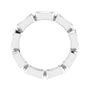 Sapphire Row Natural Diamond Emerald-Cut Station Band - 10K White Gold, 5 (view 2)
