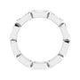 Sapphire Row Natural Diamond Emerald-Cut Station Band - 10K White Gold, 6 (view 2)