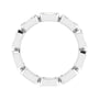 Sapphire Row Natural Diamond Emerald-Cut Station Band - 10K White Gold, 8 (view 2)